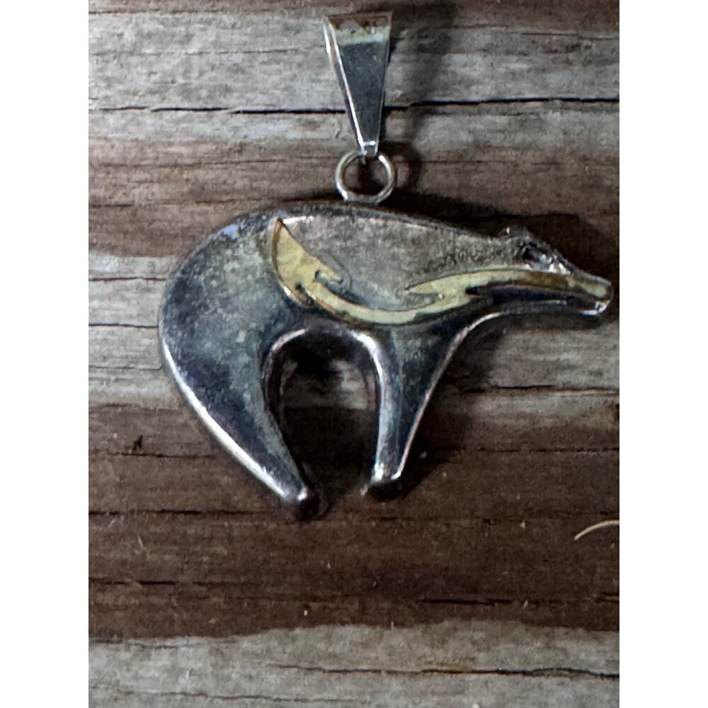 Native American Sterling Silver Bear Pendant 14.12g - Picture 2 of 8